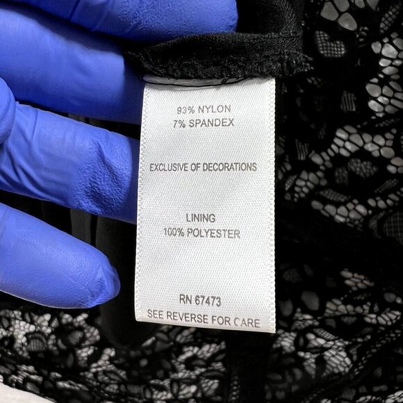 Taylor Black Lace Handkerchief Hem Sleeveless Dress 16 Fairy Grunge Witchy Goth - Picture 14 of 16